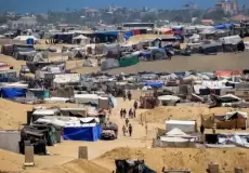 خيام النازحين في قطاع غزة