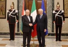 الرئيس عباس ونظيره الإيطالي