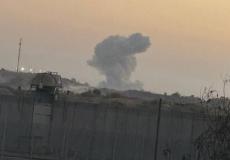 تصاعد أعمدة الدخان عقب تدمير الاحتلال مبانٍ فلسطينية في شمال قطاع غزة اليوم الجمعة