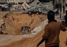 عمليات البحث عن الجثامين في قطاع غزة