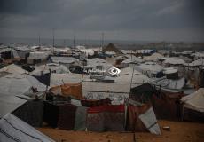 الأمطار تغرق خيام النازحين بغزة والدفاع المدني يطلق نداء استغاثة عاجل