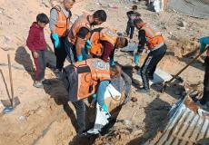 انتشال جثة من غزة