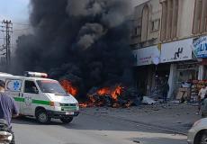 من مكان استهداف المركبة في بلدة الدوير