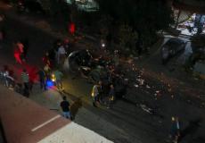 المركبة المستهدفة في بلدة فرون