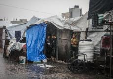 خيام النازحين وسط الأمطار - تعبيرية