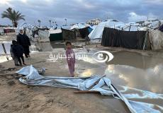 رياح وأمطار غزة تحصد شهيدة وتغرق آلاف خيام النازحين