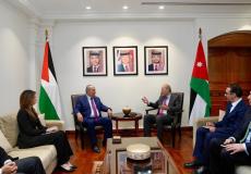اجتماع حسين الشيخ مع رئيس الوزراء الأردني