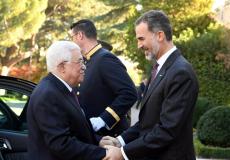 الرئيس عباس وملك اسبانيا