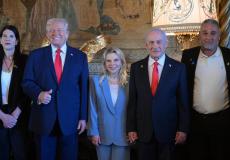 ترامب خلال لقائه نتنياهو