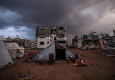 الطقس في فلسطين - خيام النازحين في غزة