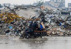 الدمار في غزة في ظل المنخفض الجوي