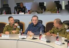 كاتس خلال زيارته لفرقة الضفة الغربية