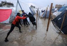 غمر الطرقات بمياه الأمطار في غزة - تعبيرية