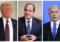 نتنياهو والسيسي وترامب