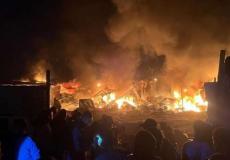 قصف خيام النازحين في خانيونس مساء أمس