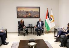 لقاء حسين الشيخ مع الوفد النرويجي