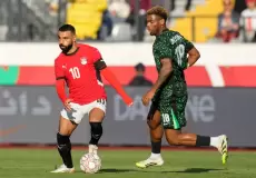 من مباراة مصر ونيجيريا اليوم