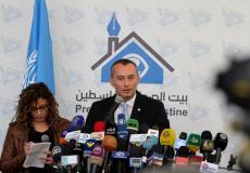 نيكولاي ملادينوف في مؤسسة بيت الصحافة بغزة