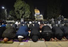 صلاة التراويح لأمس في المسجد الأقصى