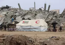 خيمة من المساعدات الإماراتية في قطاع غزة - تعبيرية