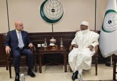 الهباش يطلع أمين عام منظمة التعاون الإسلامي على التطورات الفلسطينية 