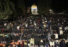 القدس : 70 ألف مصل في صلاتي العشاء والتراويح بالمسجد الأقصى