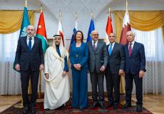 وزراء خارجية مصر والسعودية والأردن والبحرين وقطر يعقدون مباحثات مع نائبة رئيس الوزراء سلوفينيا