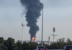 من مكان الهجوم الإيراني بمسيّرة واندلاع حريق بمطار دبي الدولي (Gettyimages)