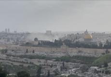 إصابة بسقوط شظايا صاروخ قرب المسجد الأقصى