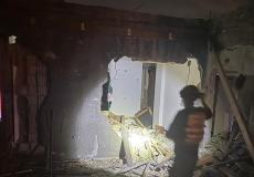 أضرار جسيمة لحقت بمنزل جراء سقوط صاروخ في الزرازير