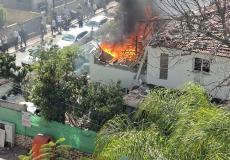 المبنى المستهدف في رحوفوت وسط إسرائيل