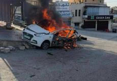 قصف مركبة في لبنان