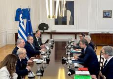 الشيخ ورئيس الوزراء اليوناني. الاجتماع