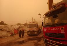 غبار كثيف تأثر به طقس فلسطين يوم 14 مارس الماضي