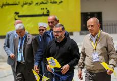 الناطق باسم حركة حماس حازم قاسم خلال مشاركته بافتتاح المؤتمر الثامن لحركة فتح في غزة
