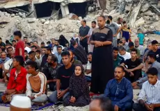 صلاة العيد في غزة وسط الدمار - أرشيف