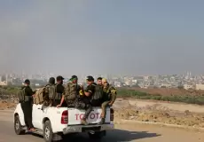 عناصر القسام خلال تنفيذ هجوم السابع من أكتوبر