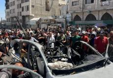 شهداء وجرحى في قصف إسرائيلي استهدف مركبة مدنية بحي الرمال غرب غزة