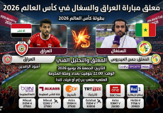 معلق مباراة العراق والسنغال في كأس العالم 2026
