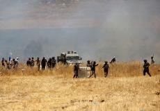 مستوطنون يهاجمون فلسطينيين ويحرقون ممتلكاتهم وأراضيهم في بيت فوريك شرق نابلس