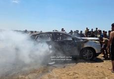 استهداف مركبة بمسيّرة إسرائيلية وسط قطاع غزة