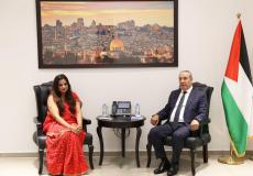 الشيخ يستقبل ممثلة جمهورية الهند لدى دولة فلسطين