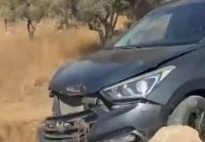 مستوطنون يصدمون مركبة قرب قرية المغير برام الله