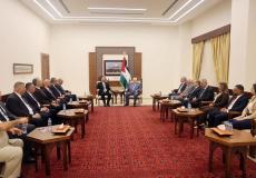الرئيس عباس خلال وفد بلدية بيت لحم
