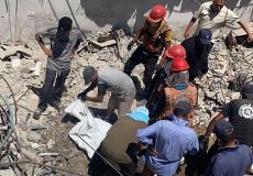 انتشال جثامين شهداء في غزة
