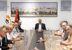 حسين الشيخ يستقبل رؤساء اللجان الشعبية للمخيمات الفلسطينية في الضفة