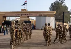 جنود من الجيش المصري في معبر رفح