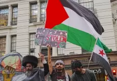 مئات المتظاهرين قرب الكونغرس يطالبون بوقف تسليح إسرائيل