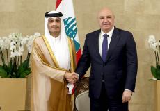 الرئيس اللبناني ورئيس الوزراء القطري