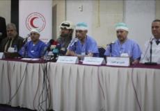 جانب من المؤتمر الصحفي للوفد